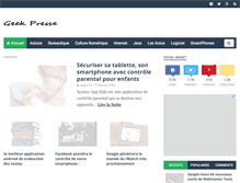 Tablet Screenshot of geek-presse.com